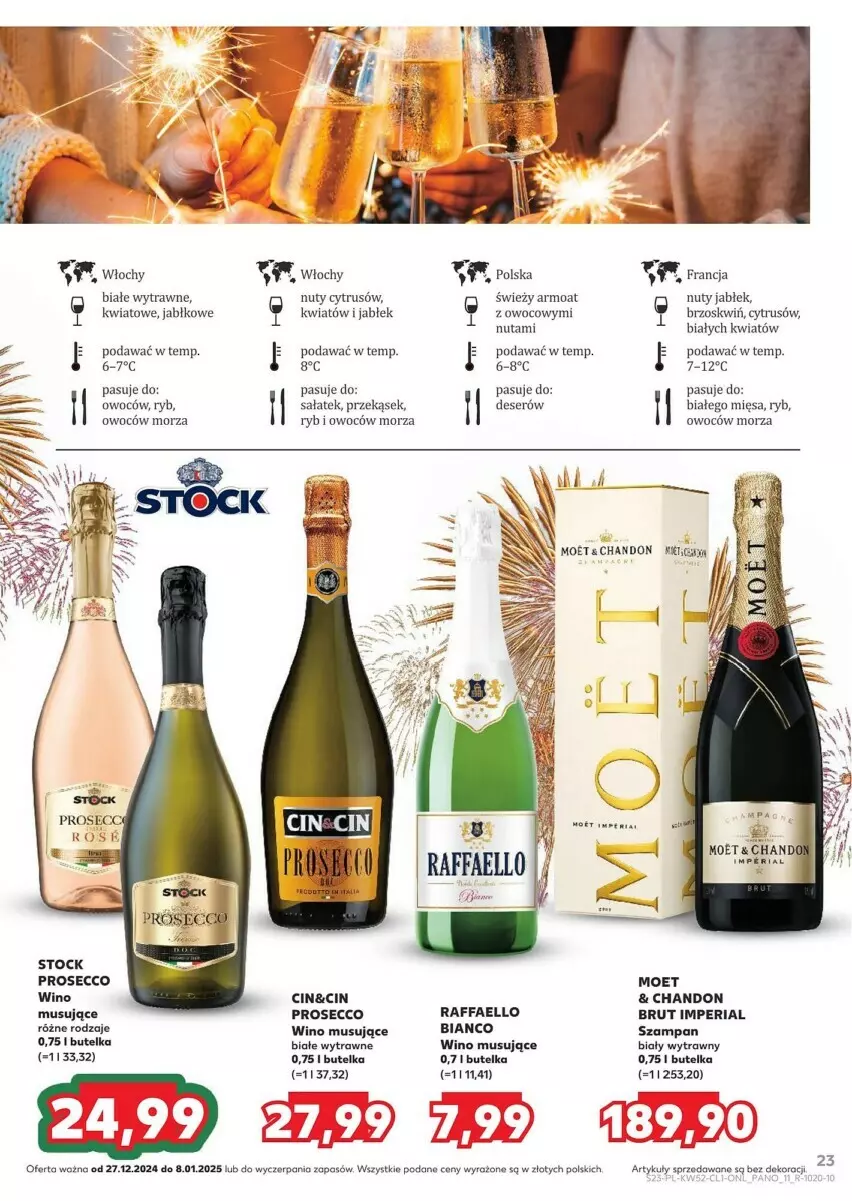 Gazetka promocyjna Kaufland - ważna 27.12.2024 do 08.01.2025 - strona 16 - produkty: Deser, Fa, Mus, Nuty, Prosecco, Raffaello, Sałat, Ser, Wino, Wino musujące