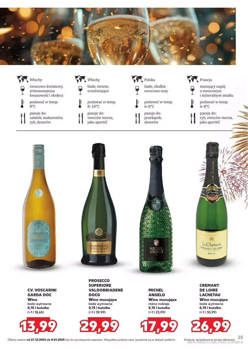 Gazetka promocyjna Kaufland - ważna 27.12.2024 do 08.01.2025 - strona 18 - produkty: Deser, Makaron, Mus, Napój, Prosecco, Sałat, Ser, Wino, Wino musujące