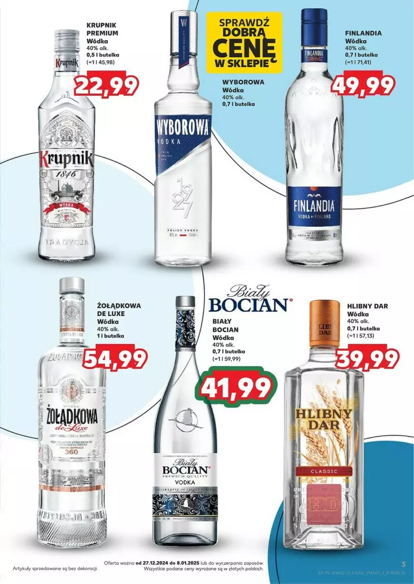 Gazetka promocyjna Kaufland - ważna 27.12.2024 do 08.01.2025 - strona 23 - produkty: Finlandia, Krupnik, Wódka, Wyborowa