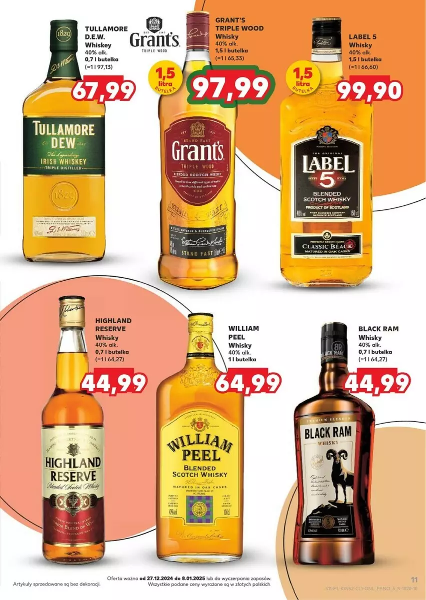 Gazetka promocyjna Kaufland - ważna 27.12.2024 do 08.01.2025 - strona 3 - produkty: Gra, Grant's, Lack, Ser, Whiskey, Whisky