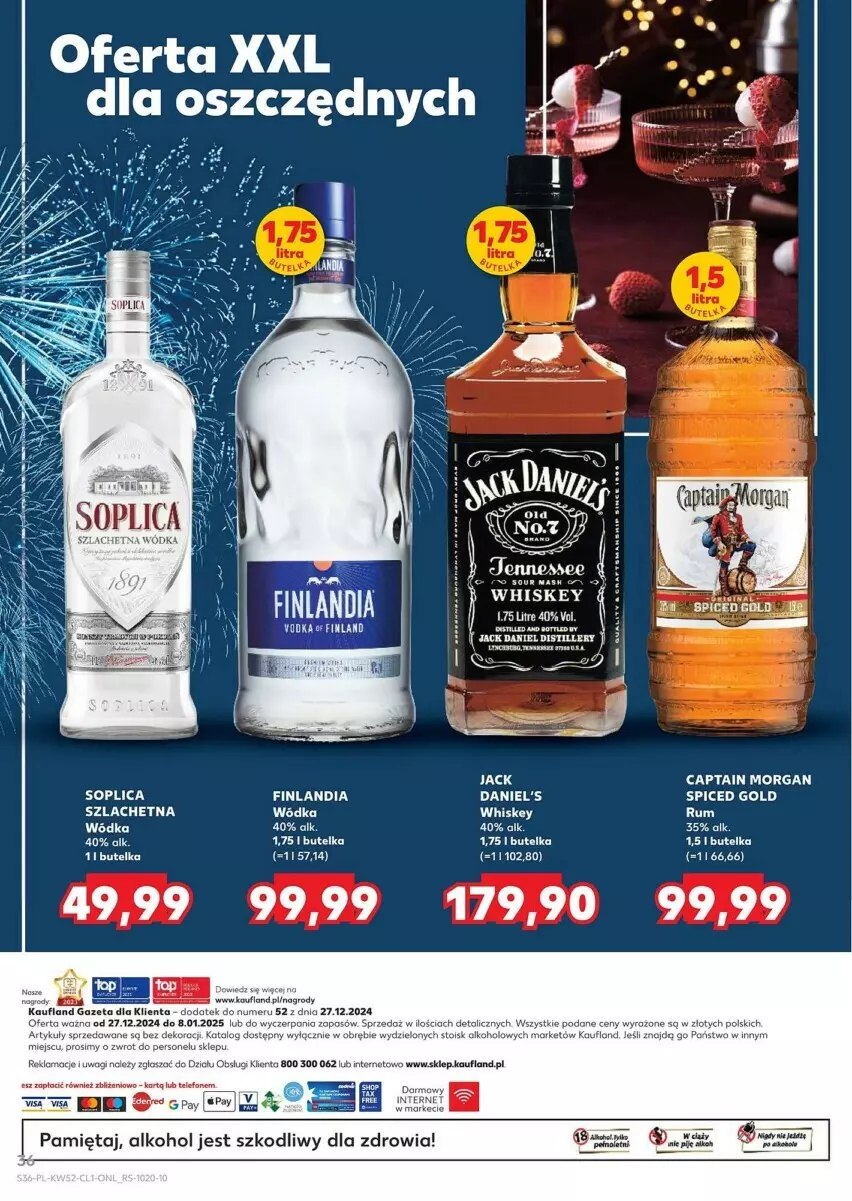 Gazetka promocyjna Kaufland - ważna 27.12.2024 do 08.01.2025 - strona 30 - produkty: Captain Morgan, Fa, Mięta, Rum, Wódka