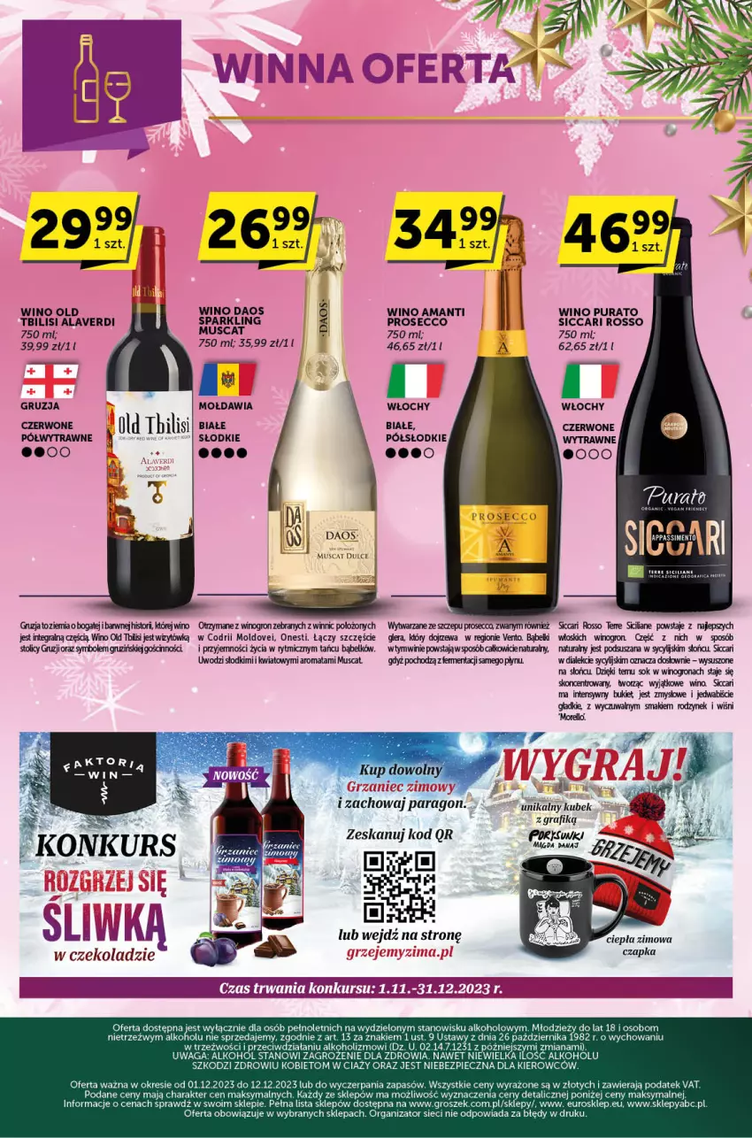 Gazetka promocyjna ABC - ważna 30.11 do 12.12.2023 - strona 8 - produkty: Bukiet, Czapka, Gra, Groszek, Mus, Piec, Por, Prosecco, Pur, Sok, Waga, Wino, Winogrona