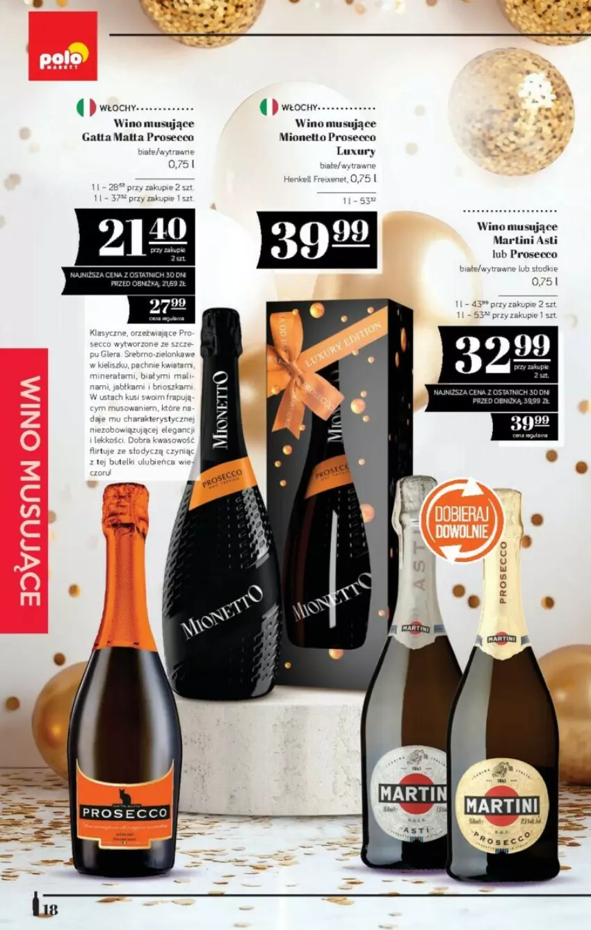 Gazetka promocyjna PoloMarket - ważna 22.11 do 12.12.2024 - strona 10 - produkty: Gatta, Martini, Mionetto, Mus, Prosecco, Wino, Wino musujące