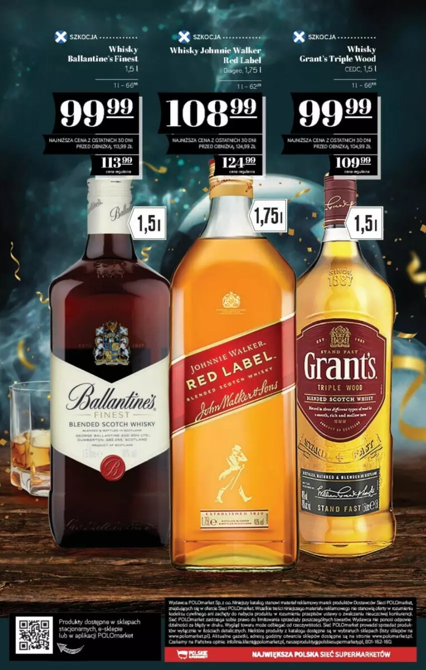 Gazetka promocyjna PoloMarket - ważna 22.11 do 12.12.2024 - strona 13 - produkty: Ballantine's, Dres, Fa, Gra, Grant's, Koc, Whisky