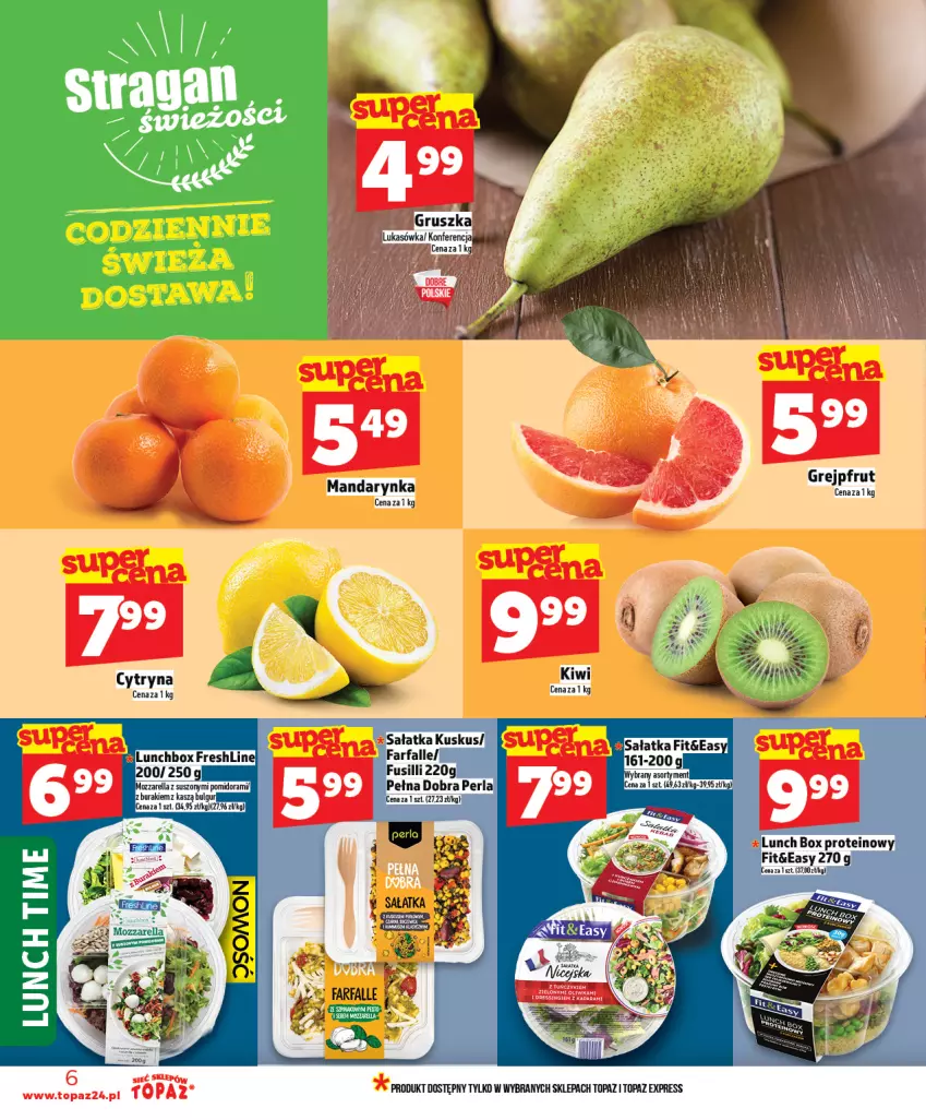 Gazetka promocyjna Topaz - Gazetka - ważna 05.02 do 11.02.2026 - strona 6 - produkty: Fa, Grejpfrut, Lunch box, Sałat, Sałatka, Top