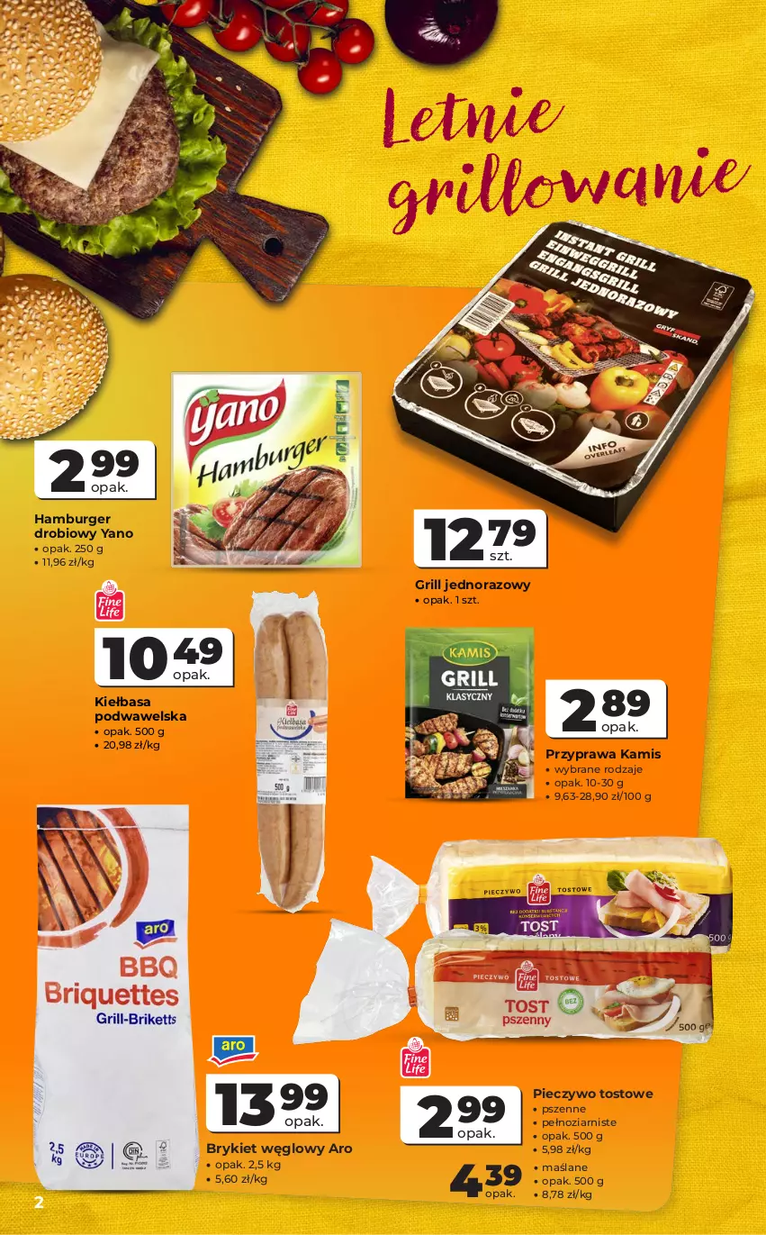 Gazetka promocyjna Odido - Gazetka Odido - ważna 24.06 do 07.07.2026 - strona 2 - produkty: Burger, Grill, Hamburger, Kamis, Kiełbasa, Kiełbasa podwawelska, Piec, Pieczywo, Wawel