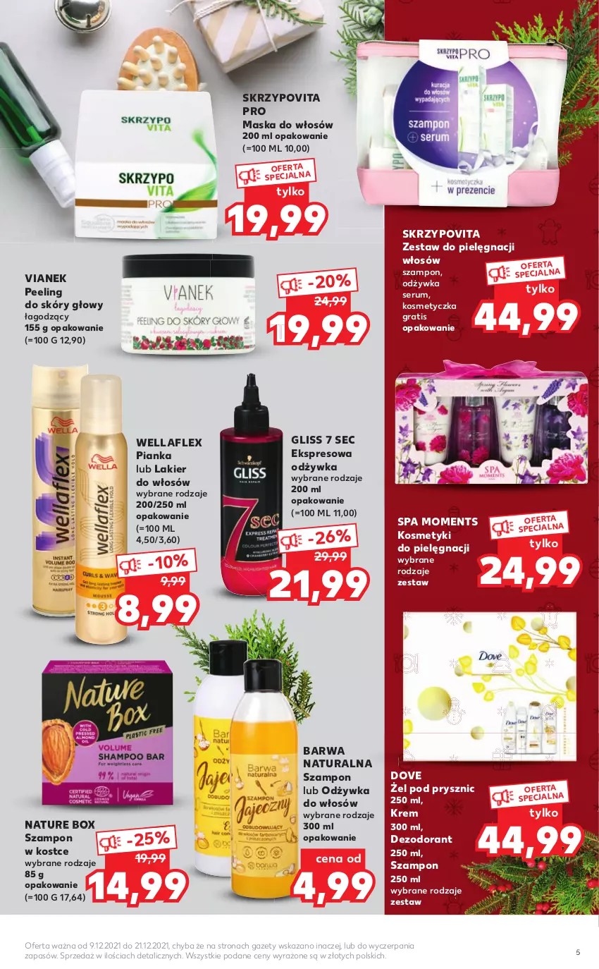 Gazetka promocyjna Kaufland - Katalog Zabawki - ważna 09.12 do 21.12.2021 - strona 5 - produkty: Barwa Naturalna, Dezodorant, Dove, Gra, Kosmetyczka, Kosmetyki do pielęgnacji, Lakier, Lakier do włosów, Maska, Maska do włosów, Moments, Nature Box, Odżywka, Peeling, Rum, Ser, Serum, Szampon, Wella, Wellaflex