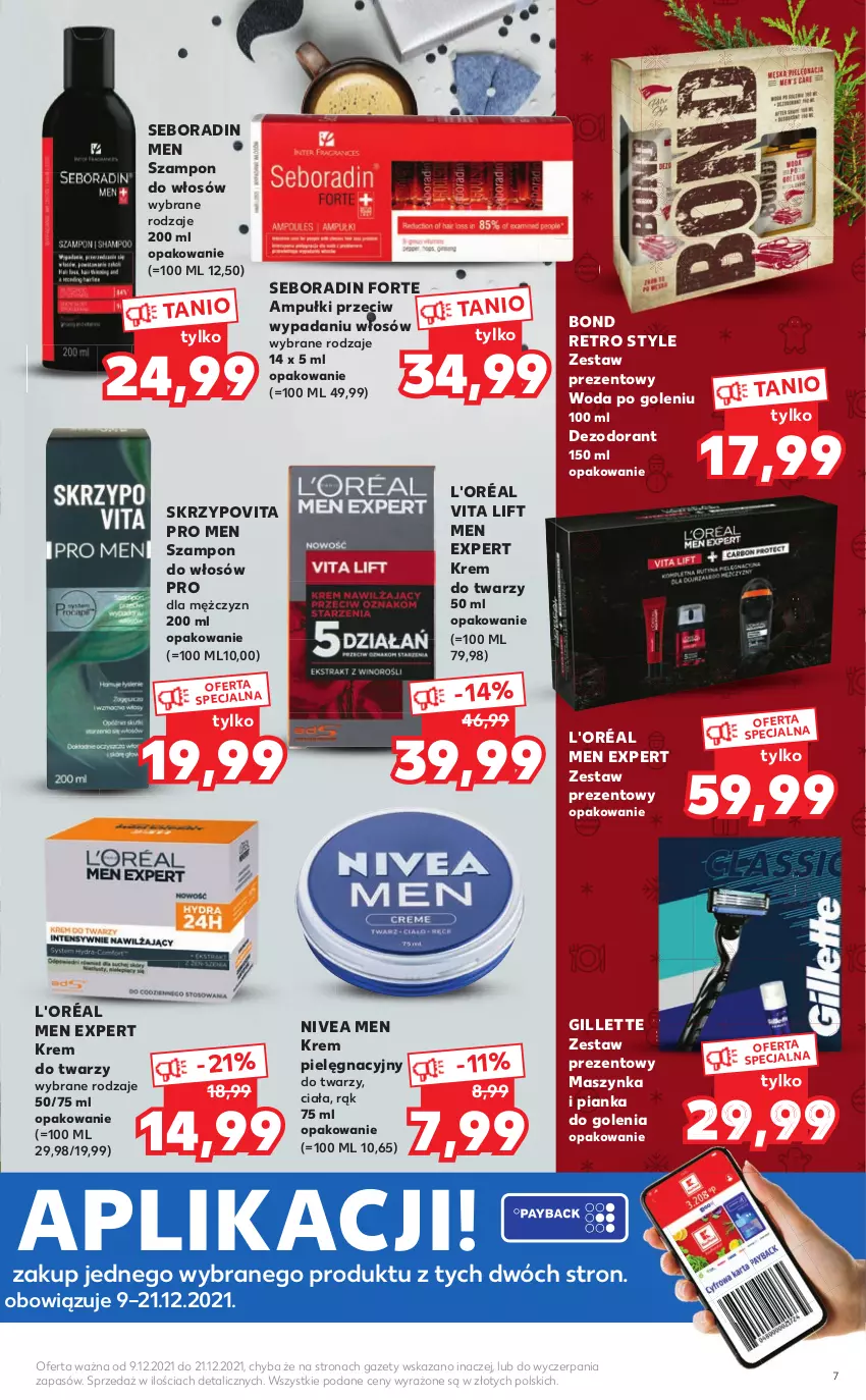 Gazetka promocyjna Kaufland - Katalog Zabawki - ważna 09.12 do 21.12.2021 - strona 7 - produkty: Dezodorant, Gillette, Krem do twarzy, Maszynka, Nivea, Nivea Men, Pianka do golenia, Seboradin, Szampon, Szynka, Woda, Woda po goleniu, Zestaw prezentowy