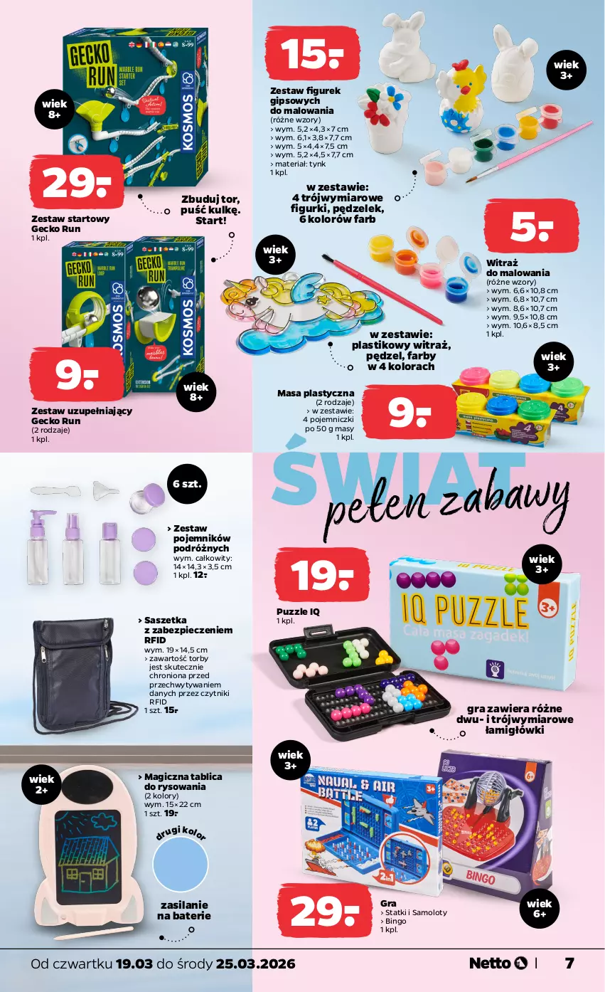 Gazetka promocyjna Netto - Od Czwartku - ważna 19.03 do 25.03.2026 - strona 7 - produkty: Amol, Fa, Gra, Piec, Pojemnik, Puzzle, Samolot, Silan