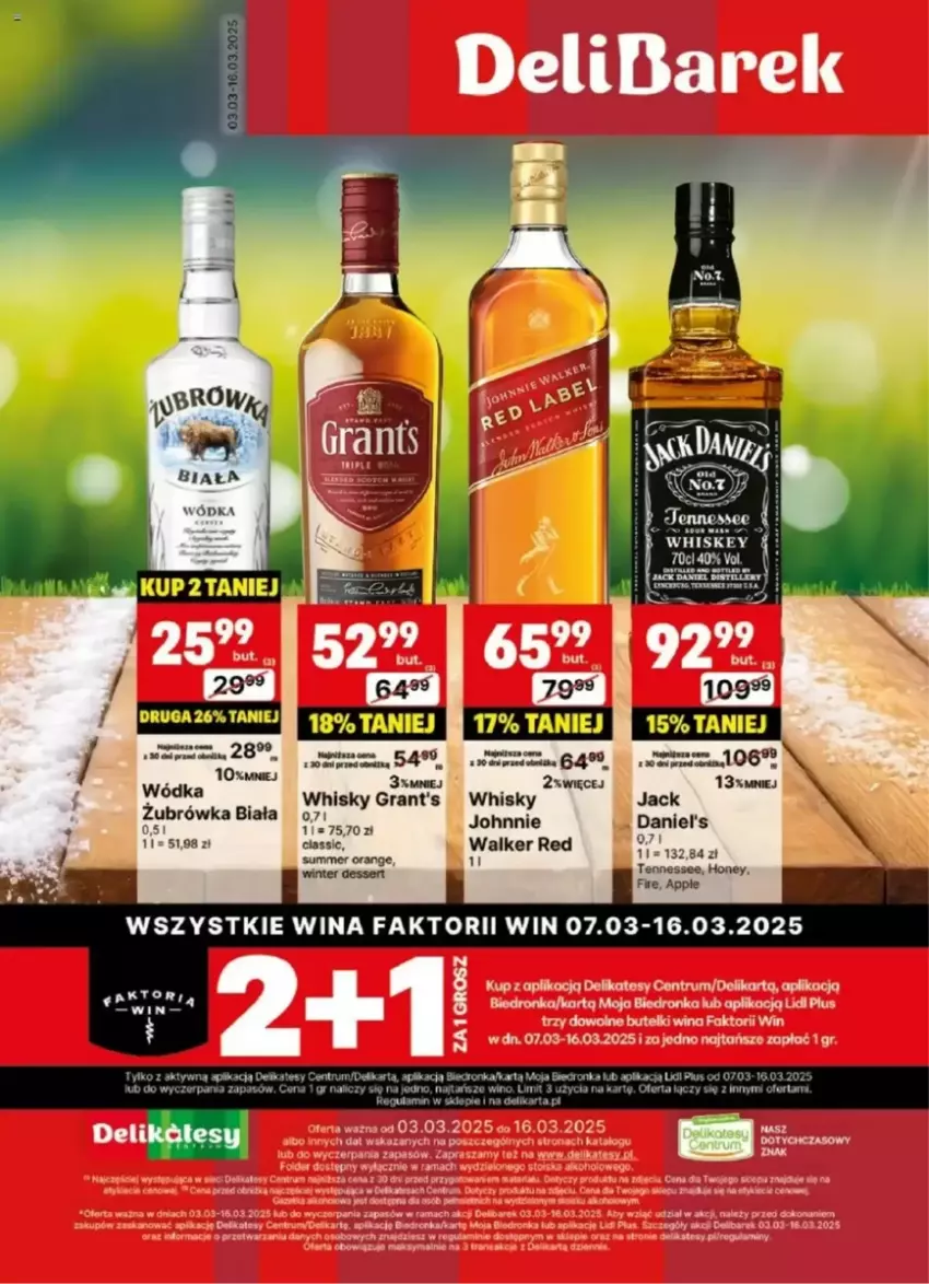 Gazetka promocyjna Delikatesy Centrum - ważna 07.03 do 16.03.2025 - strona 1 - produkty: Gra, Orka, Ser, Whisky