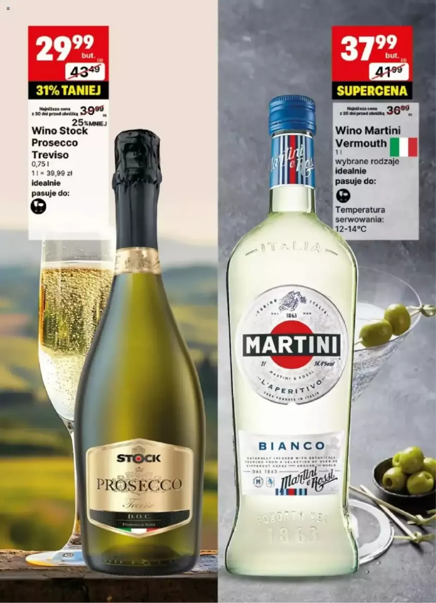 Gazetka promocyjna Delikatesy Centrum - ważna 07.03 do 16.03.2025 - strona 19 - produkty: Martini, Prosecco, Ser, Stock, Vermouth, Wino