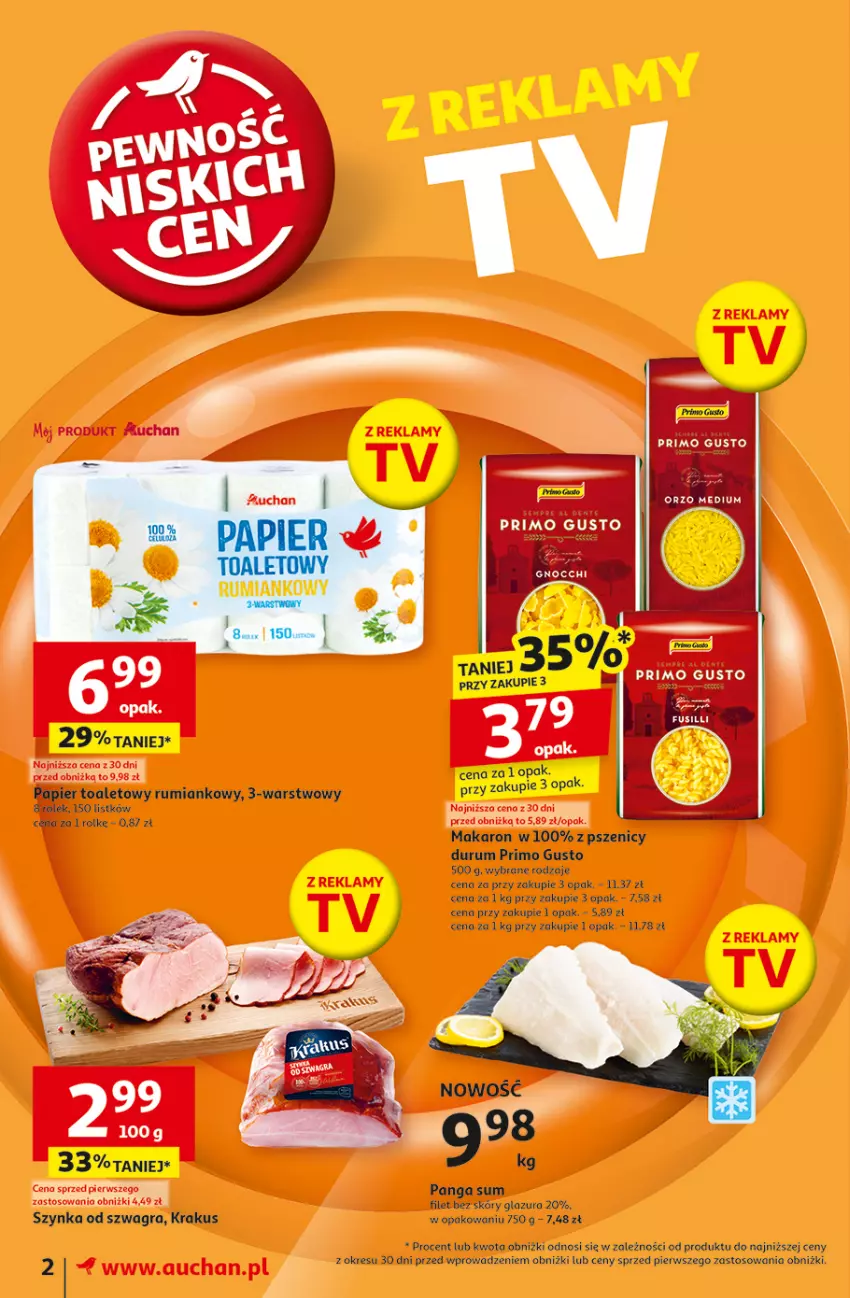 Gazetka promocyjna Auchan - Pewność Niskich Cen Moje - ważna 30.01 do 05.02.2025 - strona 2 - produkty: Glazura, Lazur, Makaron, Panga, Rum