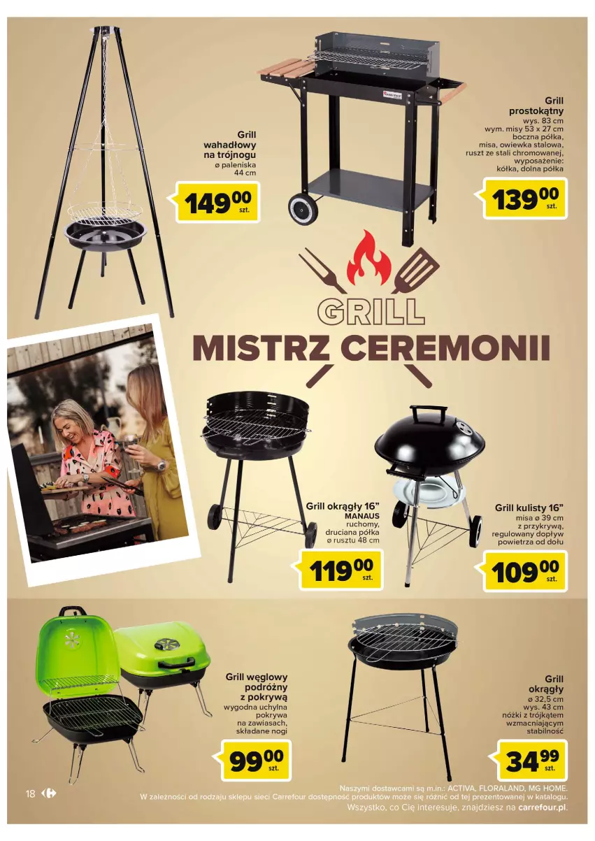 Gazetka promocyjna Carrefour - Gazetka Łomża grilluje ze smakiem - ważna 08.06 do 18.06.2022 - strona 18 - produkty: Grill, Pokrywa, Półka