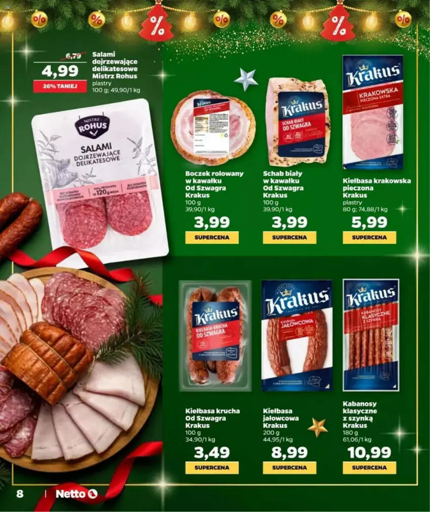 Gazetka promocyjna Netto - ważna 05.12 do 24.12.2024 - strona 23 - produkty: Gra, Kabanos, Kiełbasa, Kiełbasa krakowska, Kiełbasa krucha, Krakus, Piec