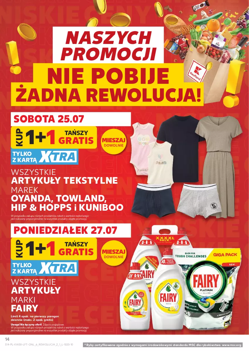 Gazetka promocyjna Kaufland - Gazetka tygodnia - ważna 23.07 do 29.07.2026 - strona 14 - produkty: Fa, Fairy, Gra, Por, Waga