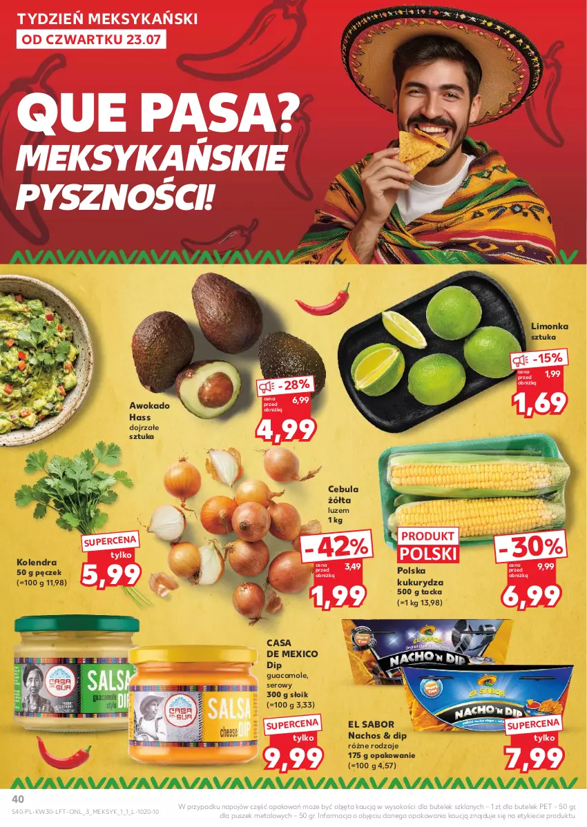 Gazetka promocyjna Kaufland - Gazetka tygodnia - ważna 23.07 do 29.07.2026 - strona 40 - produkty: Amol, Cebula, Kolendra, Kukurydza, Limonka, Ser, Sok