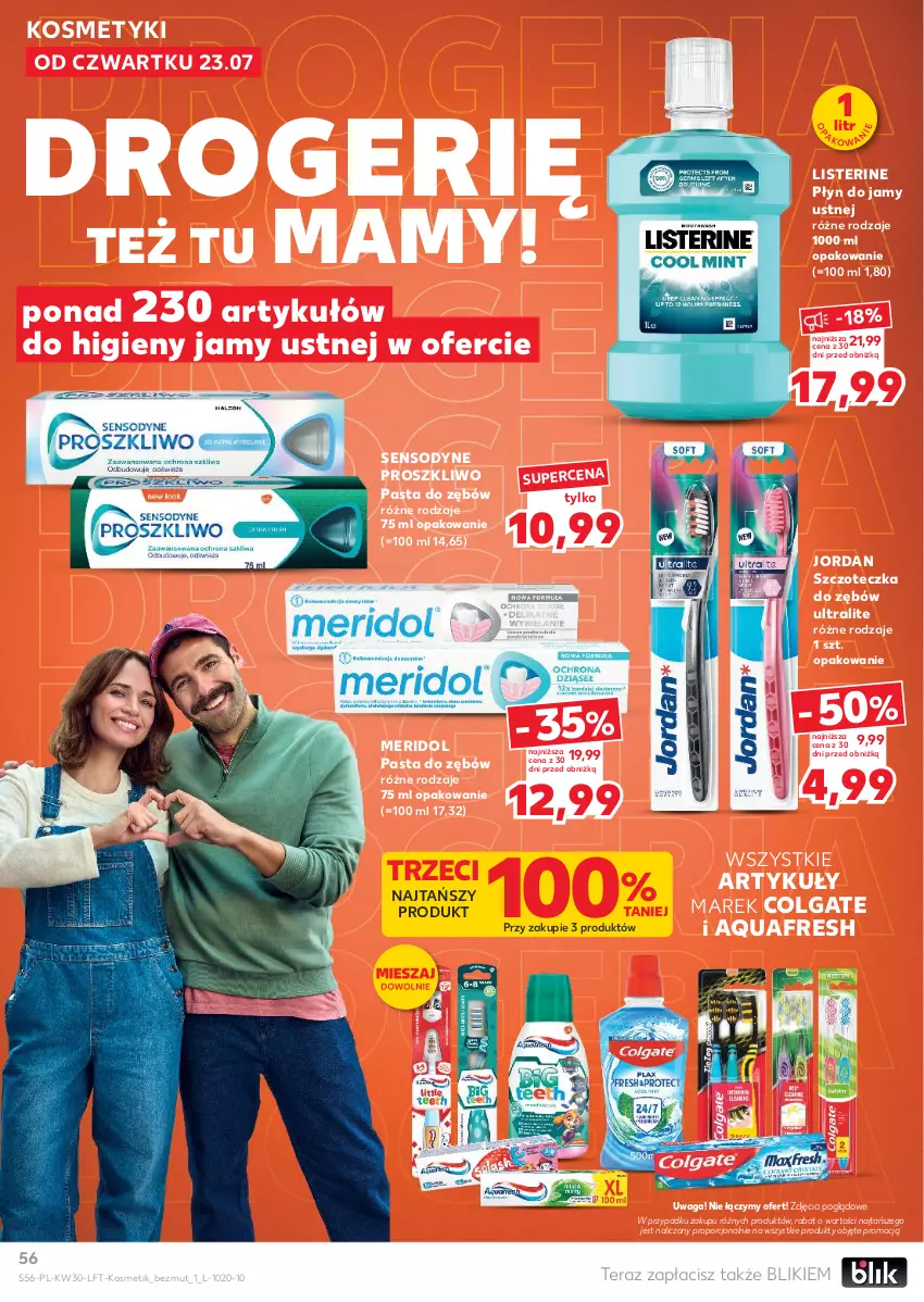 Gazetka promocyjna Kaufland - Gazetka tygodnia - ważna 23.07 do 29.07.2026 - strona 56 - produkty: Aquafresh, Colgate, LG, Listerine, Pasta do zębów, Por, Sensodyne, Szczoteczka, Szczoteczka do zębów, Tera, Waga