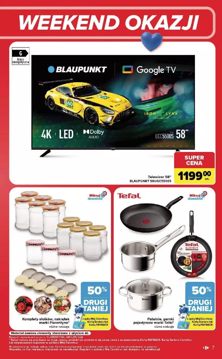 Gazetka promocyjna Carrefour - Gazetka Carrefour, Market w SUMIE od czwartku WEEKEND OKAZJI! - ważna 10.09 do 12.09.2026 - strona 7 - produkty: Fa, Tefal, Telewizor
