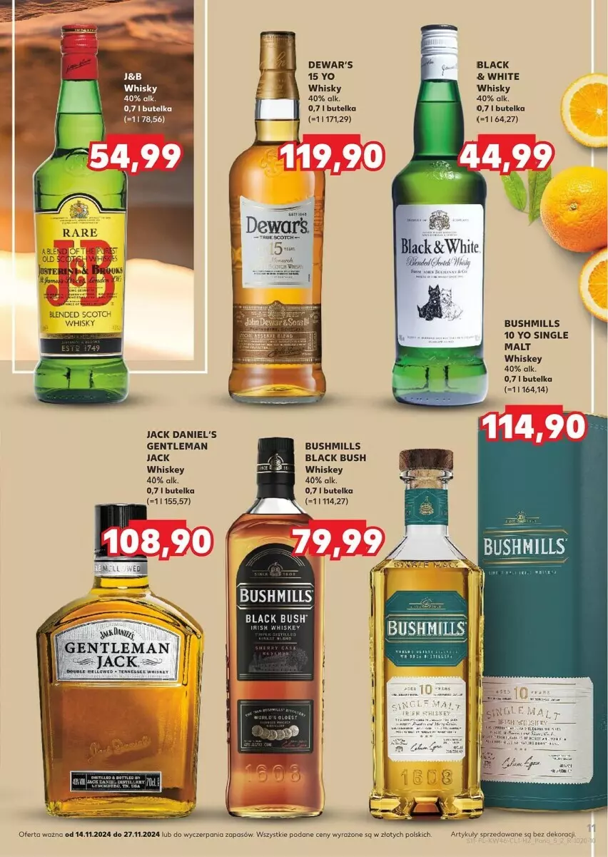 Gazetka promocyjna Kaufland - ważna 14.11 do 27.11.2024 - strona 3 - produkty: Bushmills, Jack Daniel's, Lack, Whiskey, Whisky