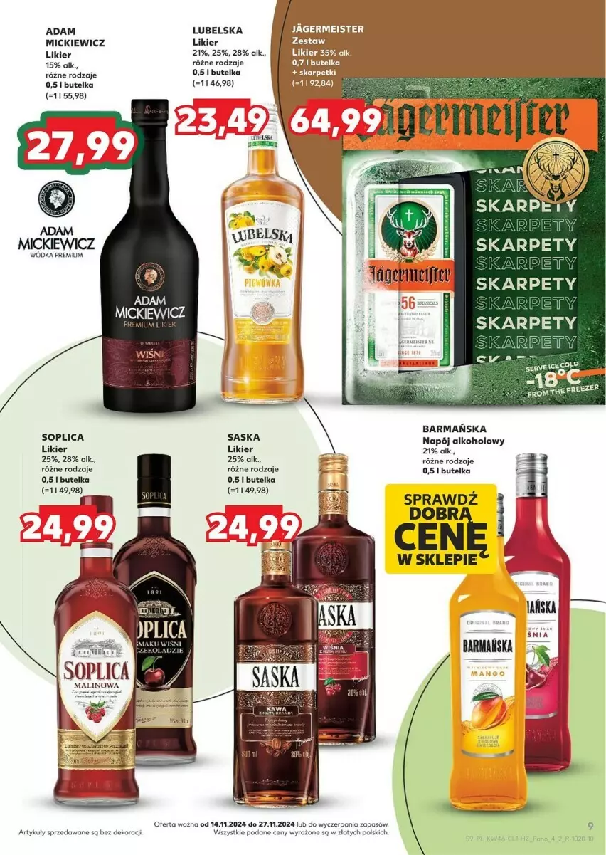 Gazetka promocyjna Kaufland - ważna 14.11 do 27.11.2024 - strona 36 - produkty: Jagermeister, Karp, Likier, Napój, Saska, Soplica