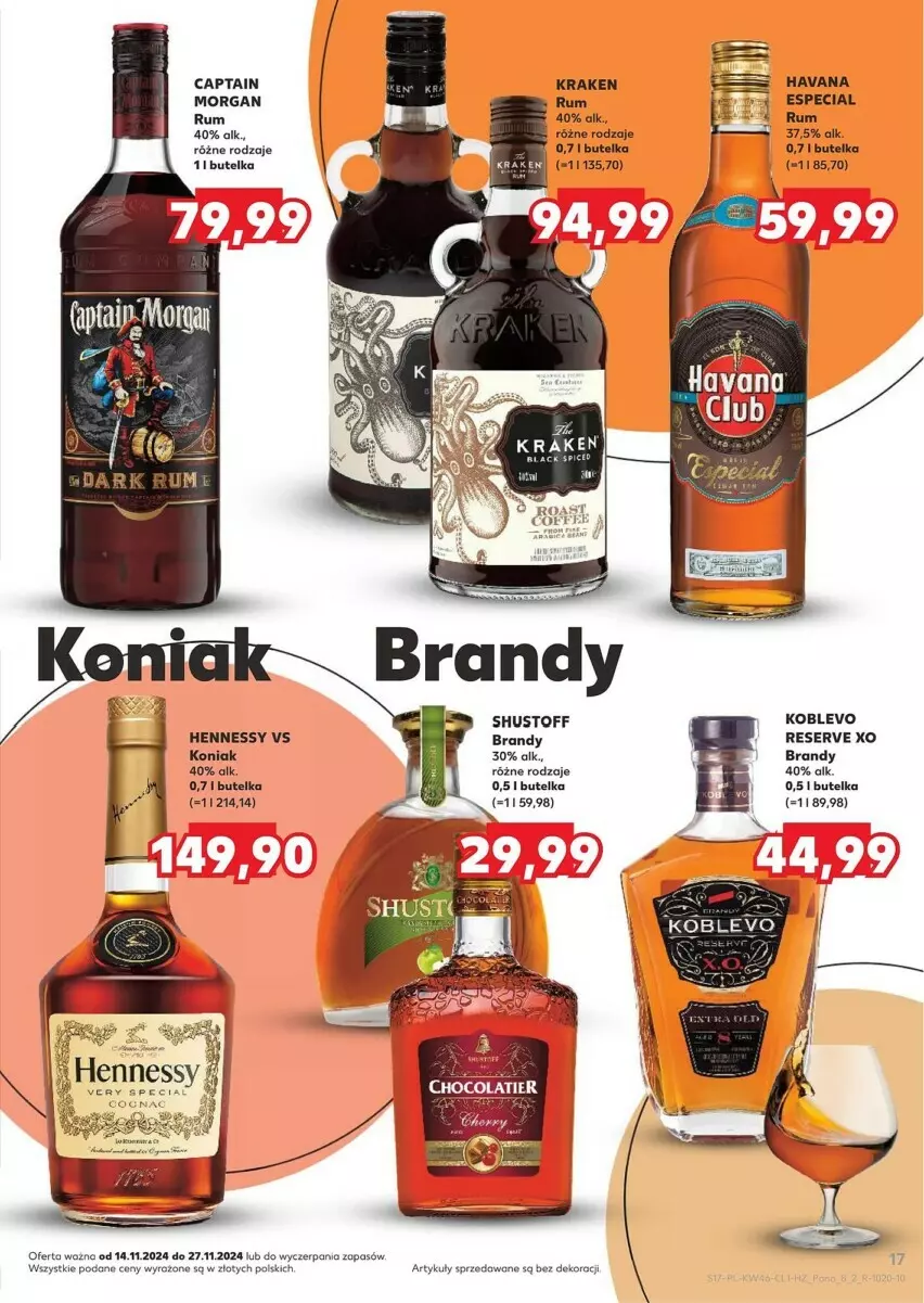 Gazetka promocyjna Kaufland - ważna 14.11 do 27.11.2024 - strona 9 - produkty: Brandy, Rum, Ser