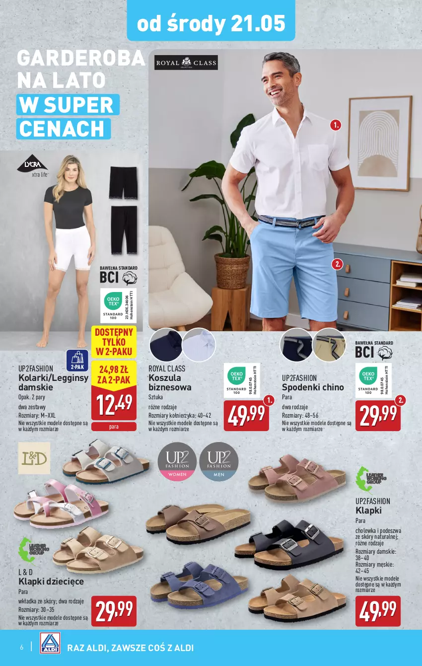 Gazetka promocyjna Aldi - Artykuły przemysłowe i tekstylia - ważna 21.05 do 24.05.2025 - strona 6 - produkty: Dzieci, Fa, Gin, Klapki, Kosz, Koszula, Legginsy