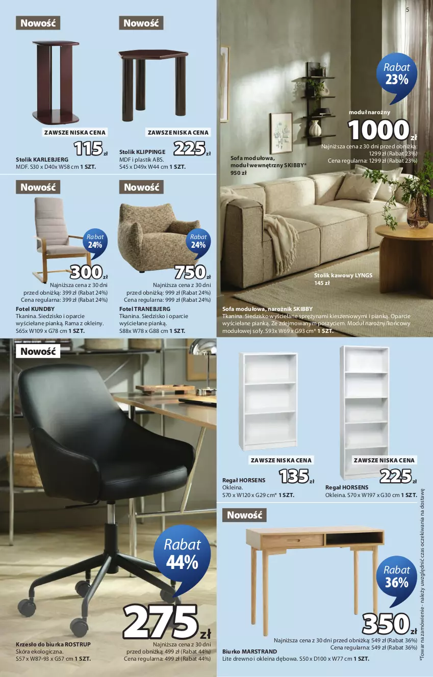 Gazetka promocyjna Jysk - Oferta tygodnia - ważna 09.09 do 27.09.2026 - strona 6 - produkty: Biurka, Biurko, Fa, Fotel, Krzesło, Mars, Narożnik, Rama, Regał, Siedzisko, Sofa, Stolik, Stolik kawowy, Tran