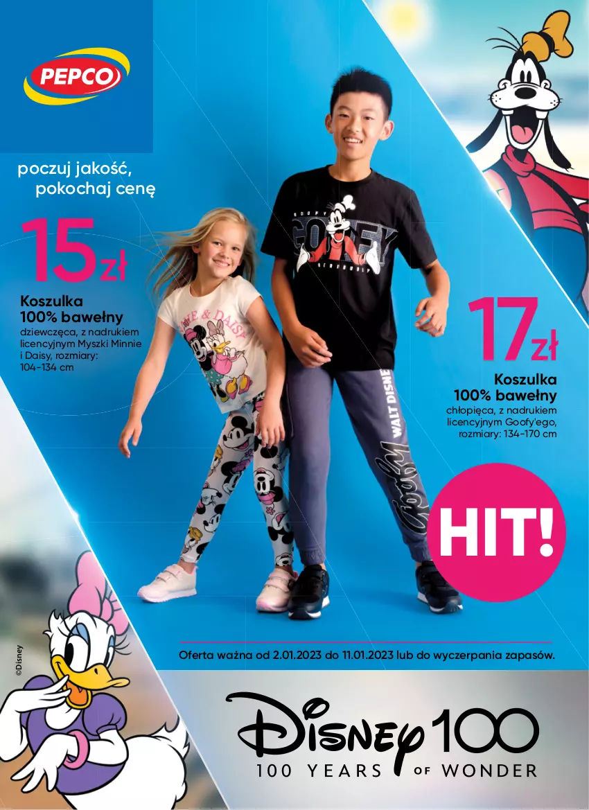 Gazetka promocyjna Pepco - Disney - ważna 02.01 do 11.01.2023 - strona 1 - produkty: Disney, Koc, Kosz, Koszulka, Minnie, Mysz