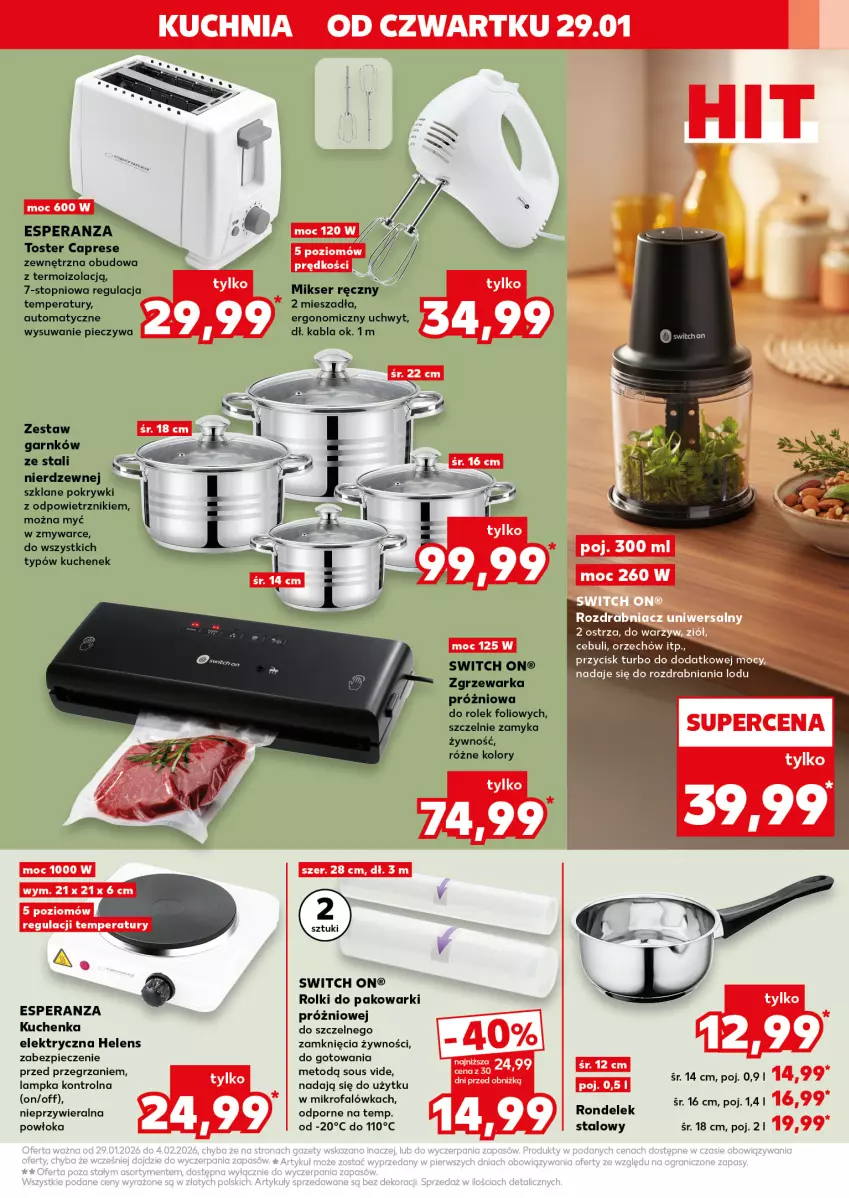 Gazetka promocyjna Kaufland - Kaufland - ważna 29.01 do 04.02.2026 - strona 11 - produkty: Fa, Mikser, Mikser ręczny, Piec, Por, Rolki, Rondel, Ser, Top, Toster, Warka