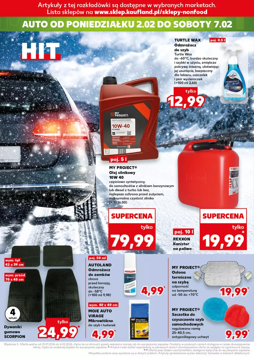 Gazetka promocyjna Kaufland - Kaufland - ważna 29.01 do 04.02.2026 - strona 14 - produkty: Diesel, Dywan, Dywanik, Lakier, Moje Auto, Olej, Olej silnikowy, Piec, Por, Szczotka, Top