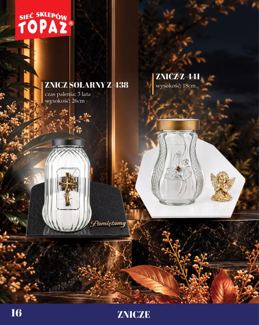 Gazetka promocyjna Topaz - Gazetka - ważna 08.10 do 03.11.2026 - strona 16 - produkty: Sok, Znicz