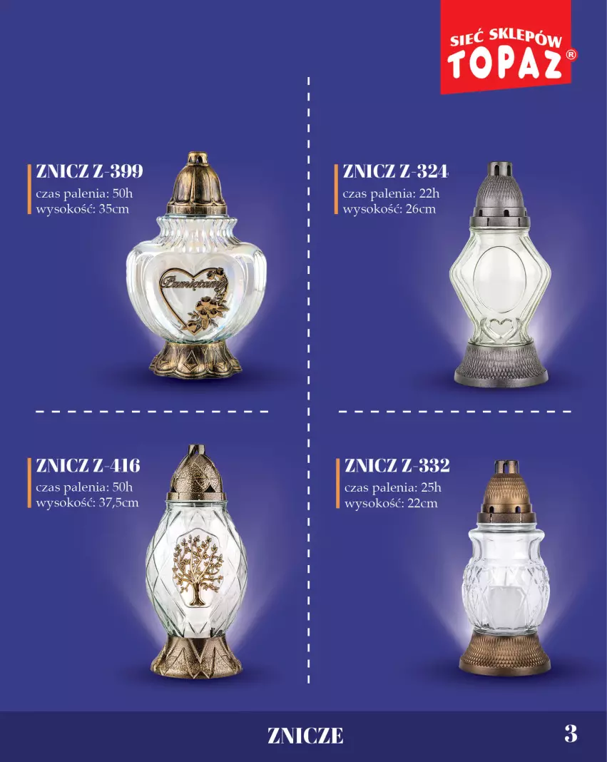 Gazetka promocyjna Topaz - Gazetka - ważna 08.10 do 03.11.2026 - strona 3 - produkty: Sok, Znicz