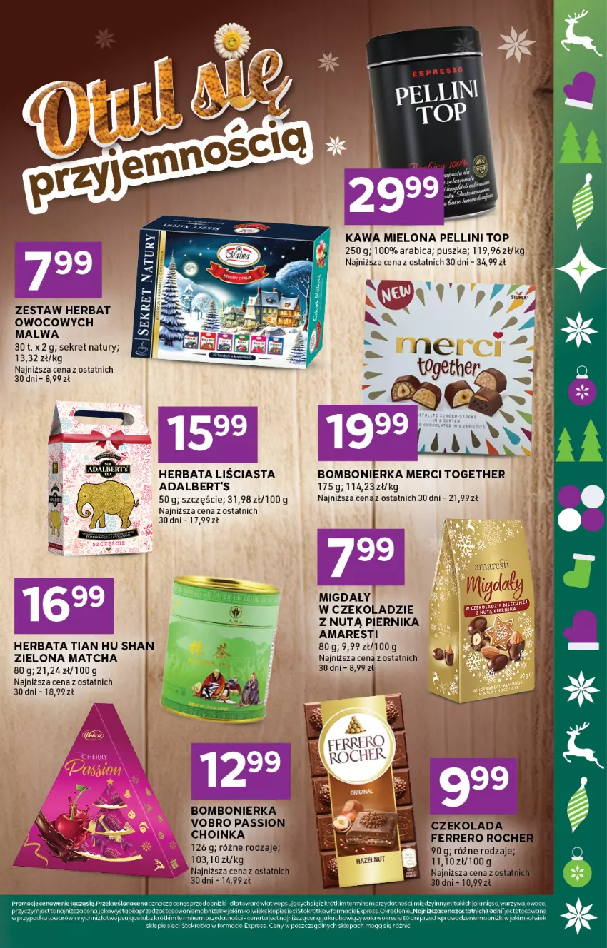 Gazetka promocyjna Stokrotka - Stokrotka Express - ważna 04.12 do 10.12.2025 - strona 5 - produkty: BIC, Choinka, Czekolada, Ferrero, Ferrero Rocher, Herbata, Inka, Kawa, Kawa mielona, Kret, Merci, Migdały, Piernik, Top