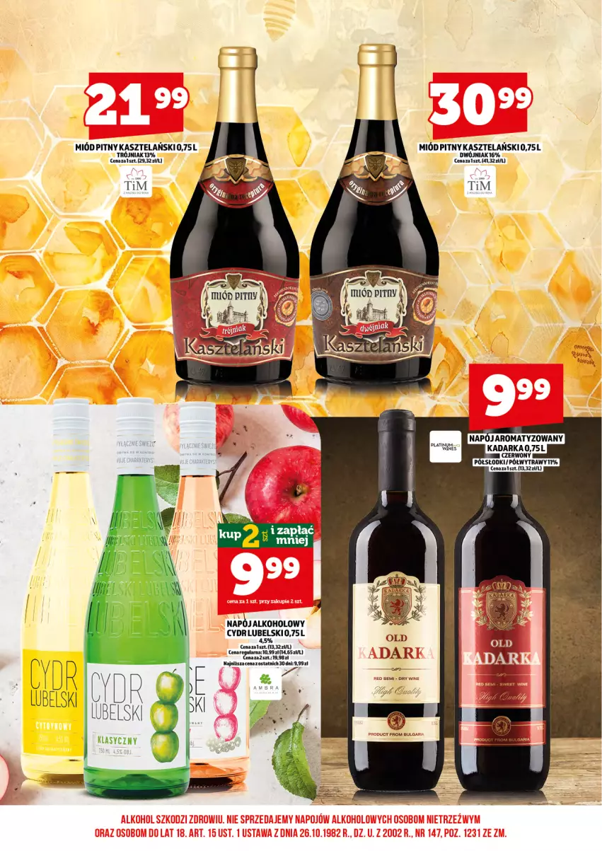 Gazetka promocyjna Topaz - Gazetka - ważna 16.09 do 30.09.2026 - strona 14 - produkty: LG, Miód, Miód pitny, Napój