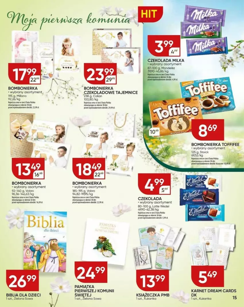 Gazetka promocyjna Chata Polska - ważna 09.05 do 19.05.2024 - strona 7 - produkty: Czekolada, Dzieci, Milka, Toffifee