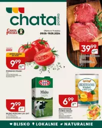 Gazetka promocyjna Chata Polska - Gazetka - ważna od 19.05 do 19.05.2024 - strona 1 - produkty: Mlekovita, Vita C, Syrop, Brzoskwinie, Mleko