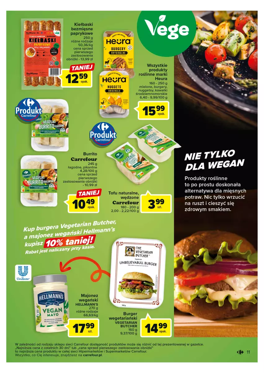 Gazetka promocyjna Carrefour - Gazetka Odpalamy sezon na grilla - ważna 25.04 do 06.05.2023 - strona 11 - produkty: Burger, Majonez, Vegeta