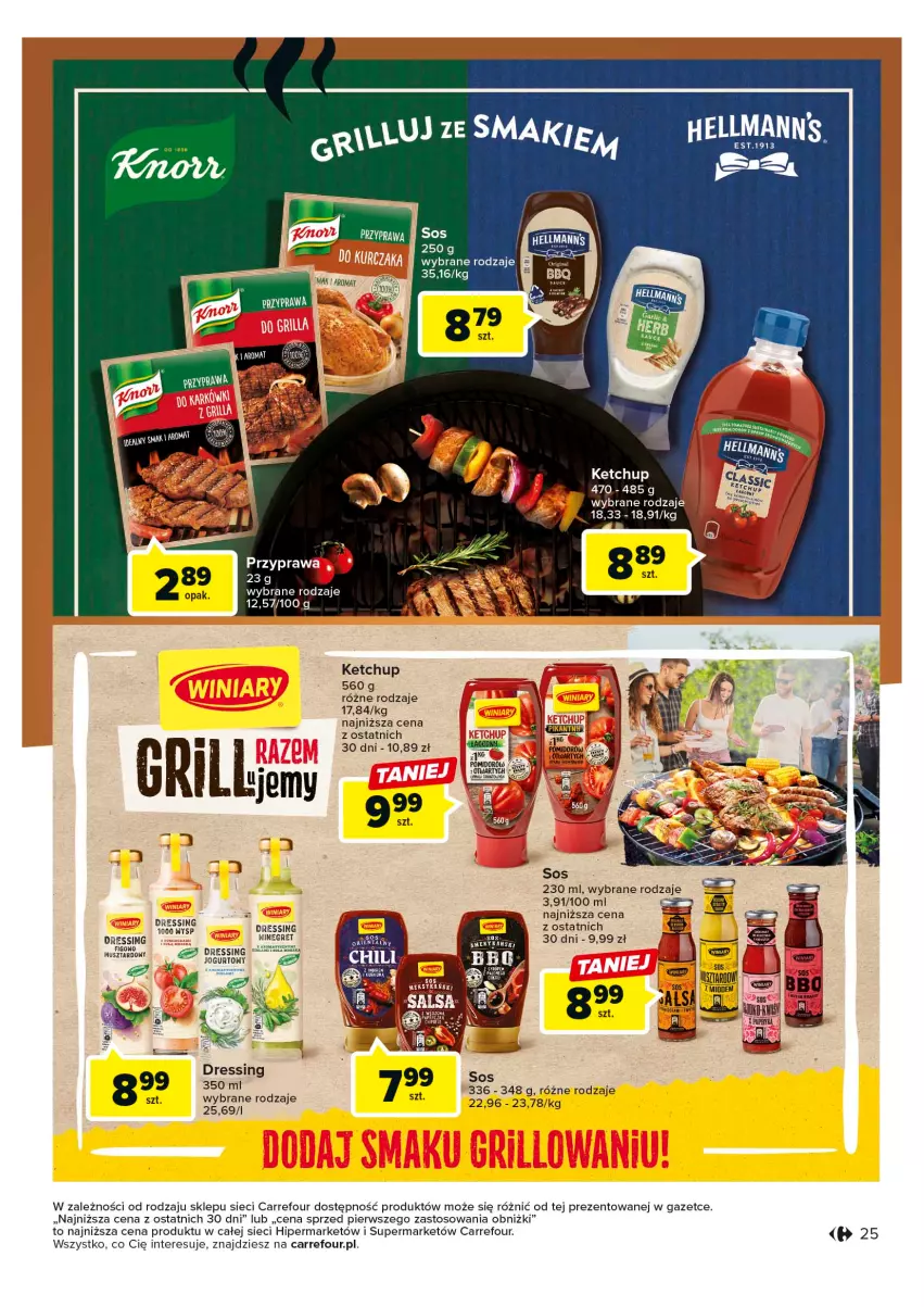 Gazetka promocyjna Carrefour - Gazetka Odpalamy sezon na grilla - ważna 25.04 do 06.05.2023 - strona 25 - produkty: Dres, Fa, Grill, Jogurt, Ketchup, Mus, Sos