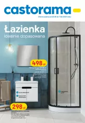Gazetka promocyjna Castorama - Łazienka - Gazetka - ważna od 07.02 do 07.02.2021 - strona 1 - produkty: Kabina półokrągła, Słupek, Tran, Szafka, Brodzik, Merci, Lakier
