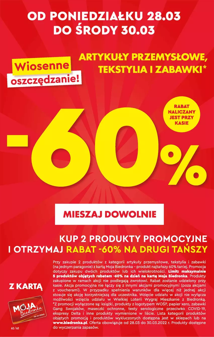 Gazetka promocyjna Biedronka - W tym tygodniu - ważna 28.03 do 02.04.2022 - strona 62 - produkty: Gra, Papier, Rama, Ser