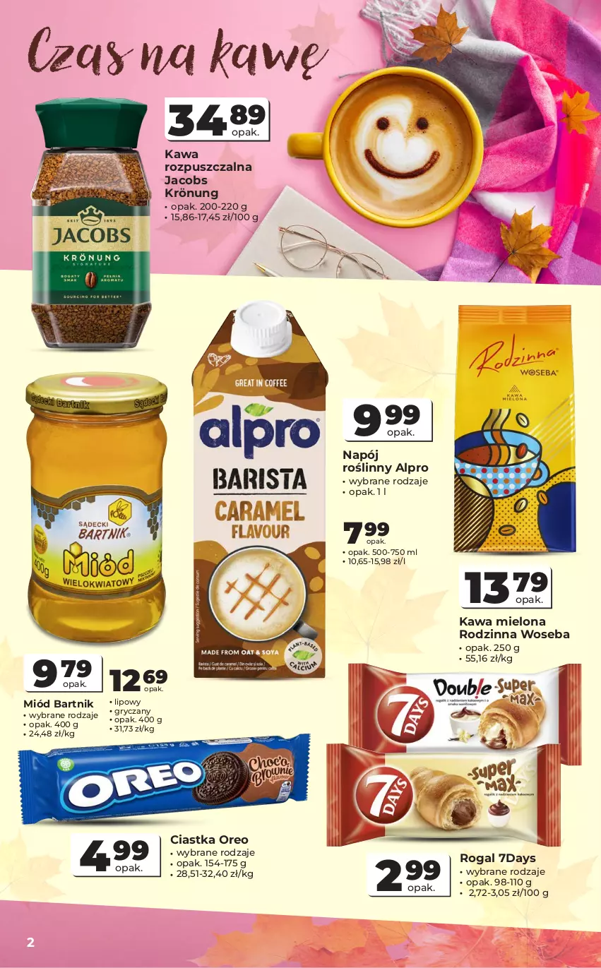 Gazetka promocyjna Odido - Gazetka Odido - ważna 16.09 do 29.09.2026 - strona 2 - produkty: Alpro, Ciastka, Gry, Jacobs, Jacobs Krönung, Kawa, Kawa mielona, Kawa rozpuszczalna, Miód, Napój, Napój roślinny, Oreo, Rogal, Woseba