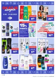 Gazetka promocyjna Carrefour - Gazetka Okazje sierpnia - Gazetka - ważna od 31.08 do 31.08.2021 - strona 14 - produkty: Nivea Men, Fructis, Palmolive, Rexona, Dezodorant, Pasta do zębów, Adidas, L’Oréal, Venus, Lacalut, Szampon, Nivea, Farba do włosów, Fa