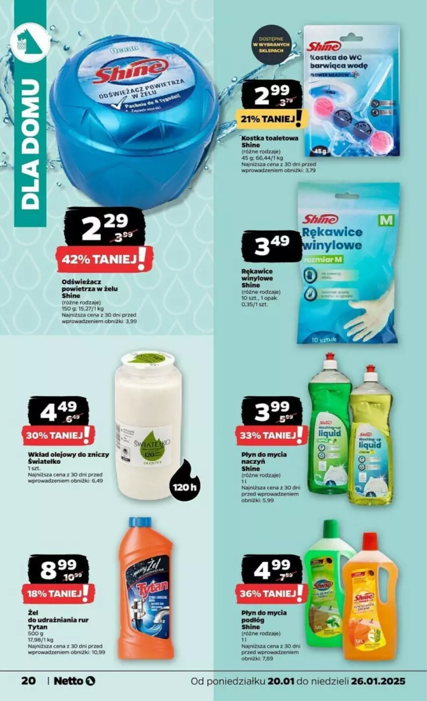 Gazetka promocyjna Netto - ważna 20.01 do 26.01.2025 - strona 13 - produkty: Olej, Płyn do mycia, Tytan, Wkład olejowy, Znicz