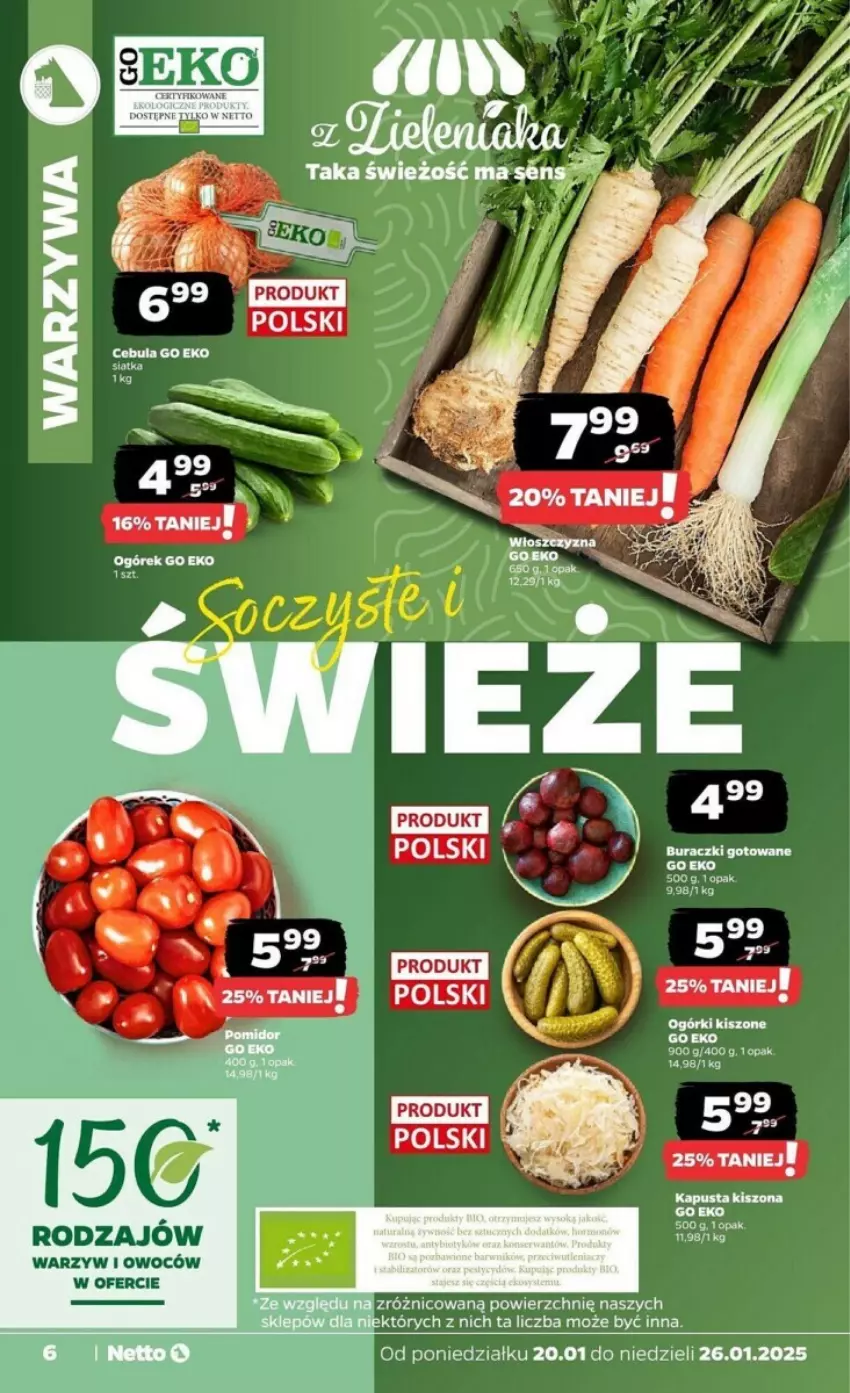 Gazetka promocyjna Netto - ważna 20.01 do 26.01.2025 - strona 23 - produkty: Buraczki, Cebula, Ogórek, Siatka, Warzywa