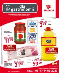 Gazetka promocyjna Selgros - Oferta gastronomiczna - Gazetka - ważna od 14.06 do 14.06.2023 - strona 1 - produkty: Koncentrat pomidorowy, Tran, Schab wieprzowy, Mleko, LG, Fa