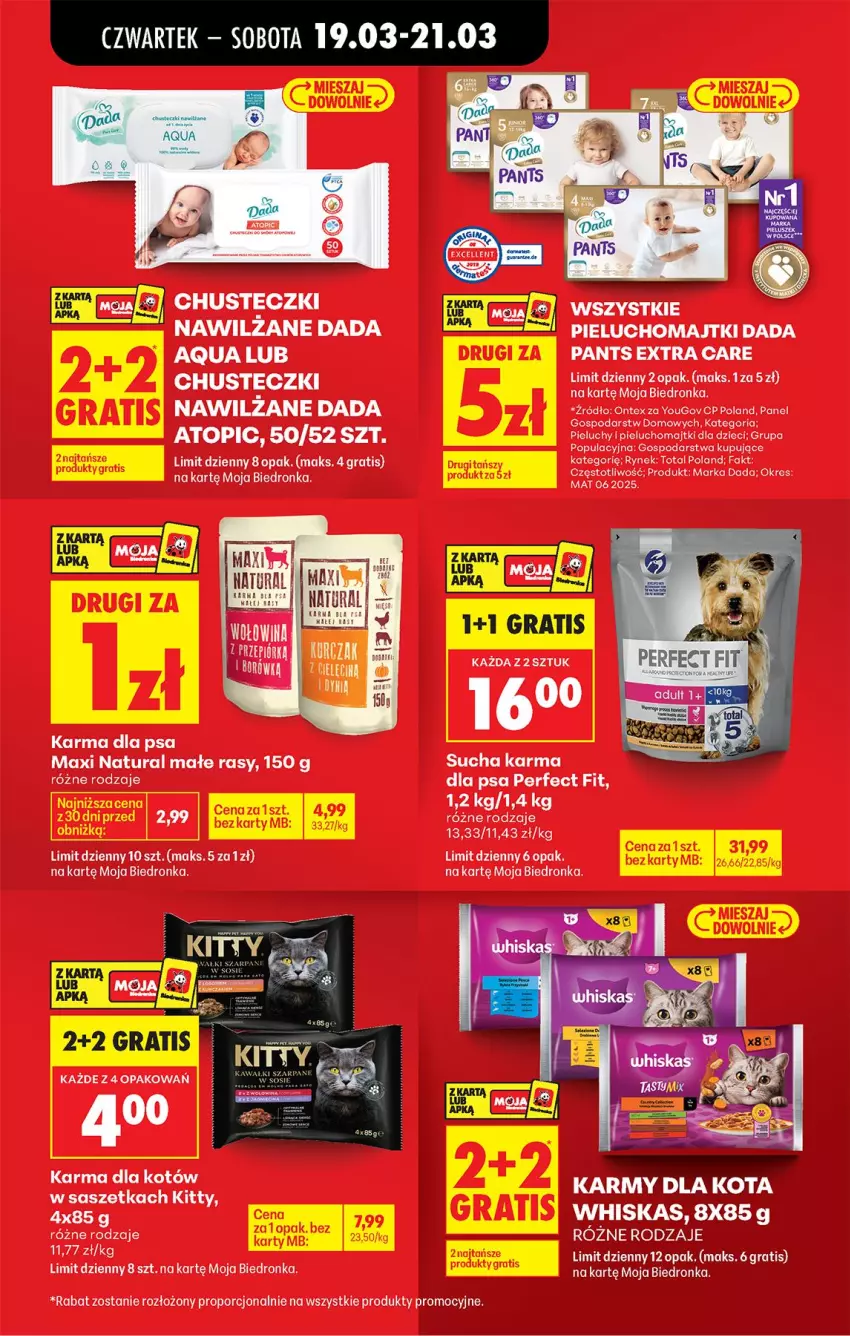 Gazetka promocyjna Biedronka - Od Czwartku - ważna 19.03 do 25.03.2026 - strona 22 - produkty: Chusteczki, Dada, Dzieci, Fa, Gra, Majtki, Pieluchomajtki, Pieluchy, Por, Sucha karma, Top