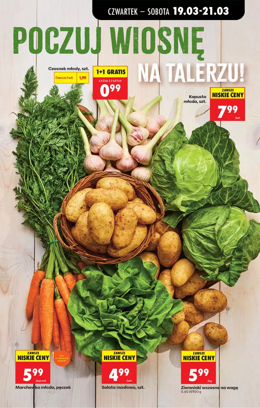 Gazetka promocyjna Biedronka - Od Czwartku - ważna 19.03 do 25.03.2026 - strona 26 - produkty: Czosnek, Fa, Gra, Masło, Sałat, Sałata masłowa, Ziemniaki