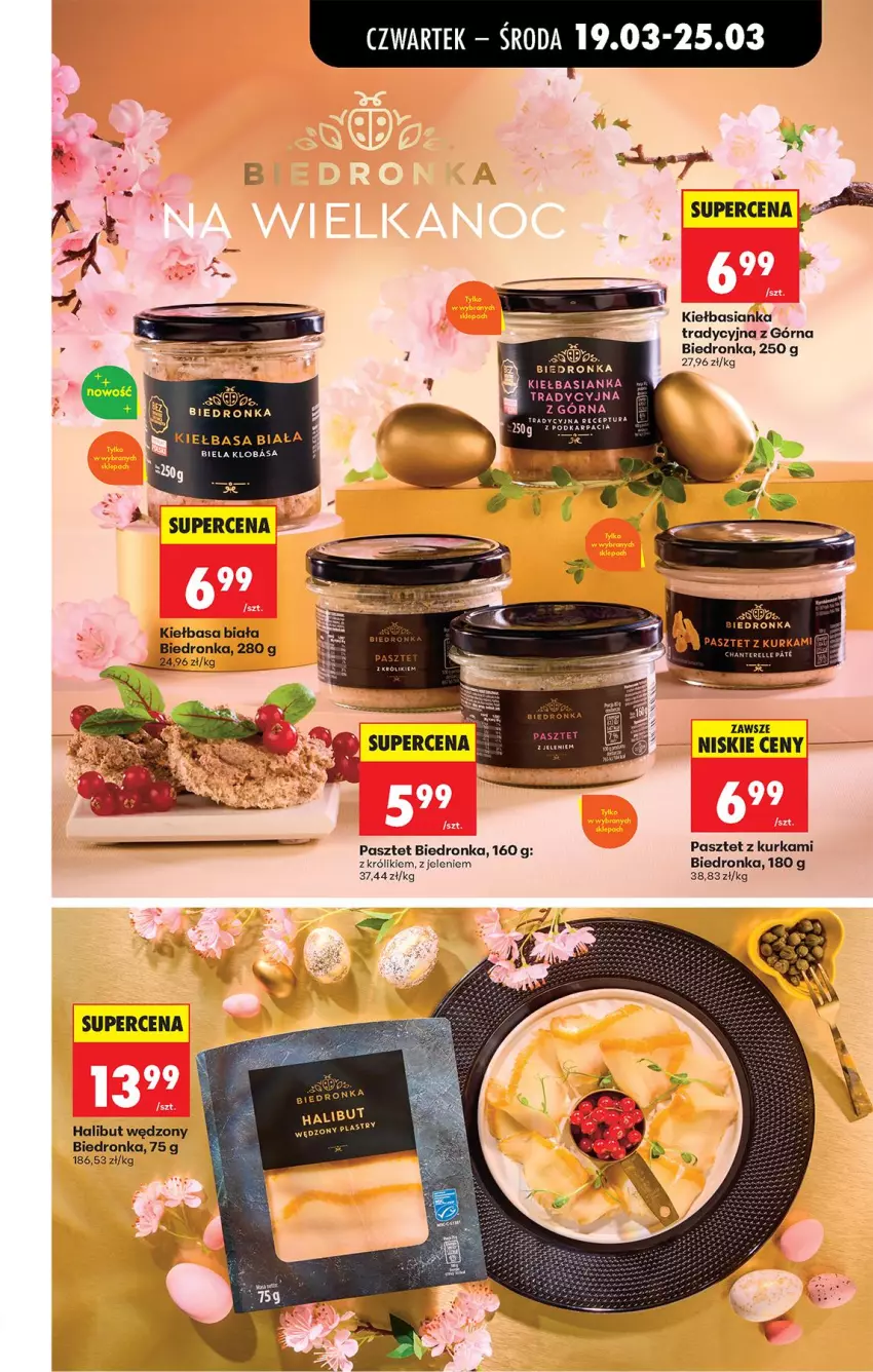 Gazetka promocyjna Biedronka - Od Czwartku - ważna 19.03 do 25.03.2026 - strona 46 - produkty: Basia, Fa, Halibut, Kiełbasa, Kiełbasa biała, Królik, Pasztet
