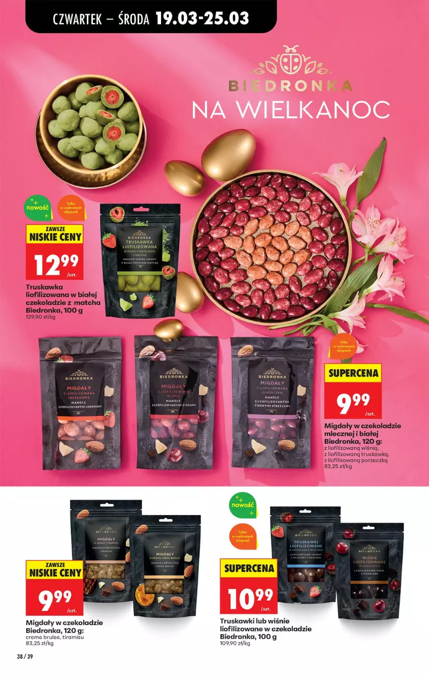 Gazetka promocyjna Biedronka - Od Czwartku - ważna 19.03 do 25.03.2026 - strona 49 - produkty: Fa, Klej, Migdały, Migdały w czekoladzie, Truskawki