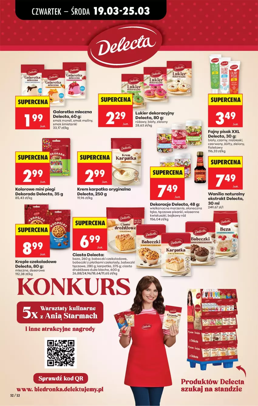 Gazetka promocyjna Biedronka - Od Czwartku - ważna 19.03 do 25.03.2026 - strona 63 - produkty: Babeczki, Delecta, Deser, Fa, Gala, Galaretka, Gin, Karp, LG, Maliny, Rust, Sanki, Ser, Tusz